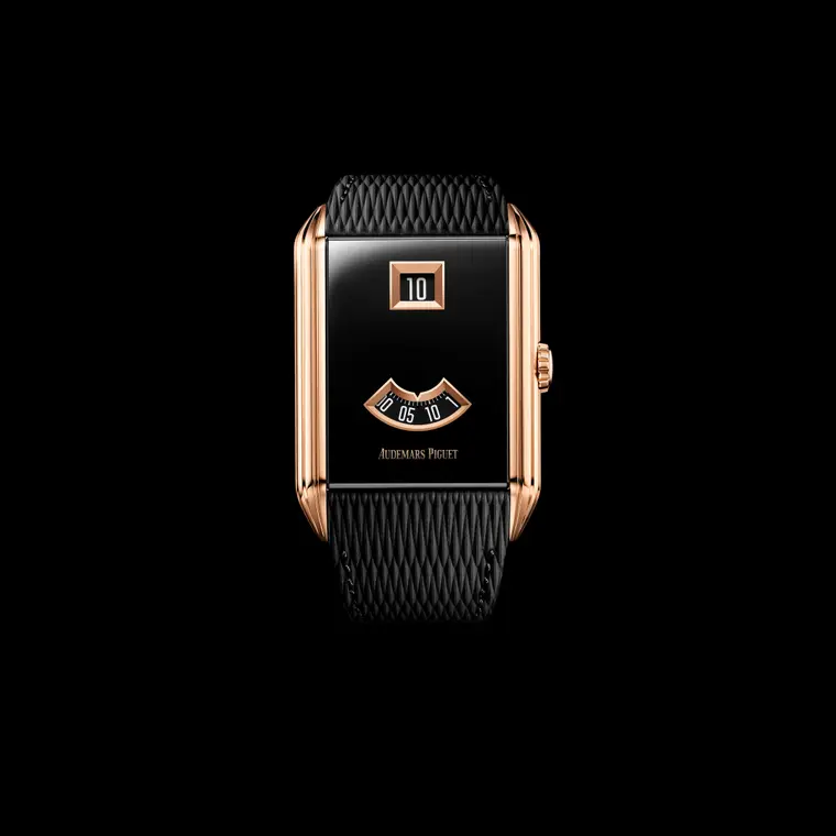 Audemars Piguet Neo Frame Jumping Hour en oro rosa, nominado en Esencial. Foto © GPHG